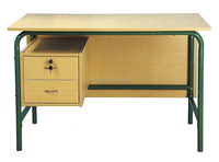 Bureau d'ordinateur portable moderne pour poste de travail de bureau, avec rangement pour imprimante, table d'enseignant en bois avec tiroirs verrouillables - Vente en gros