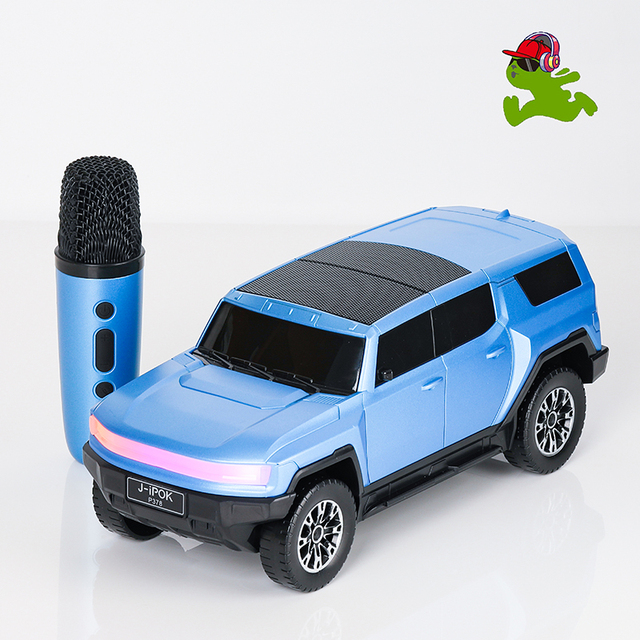Off-Road SUV Car Rgb Speaker Karaoke Set with Mic 10W BT Speaker for Party Portable Subwoofer Sound System Holiday Gift