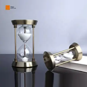 Hot Sales High Quality Brass Hourglass Sand Timer Retro Metal Luxury Pendulum 3 Sizes Sand Clock For Home New Release