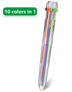 Wholesale Multi-Color 10-IN-1 Retractable Transparent Ballpoint <b>Pen</b> With Custom for Home Office School Supplies - Product Image 2