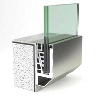 CBMmart Garde-corps moderne en verre à profil en U pour piscine, escalier, balustrade, main courante, extérieur de maison, balcon