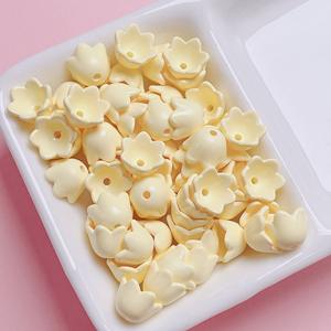 Cute Style <b>Baking</b> Paint Acrylic Bell Orchid Through-Hole <b>Bead</b> DIY Mobile Phone HangingBag Accessories <b>Bead</b> - Product Image 4