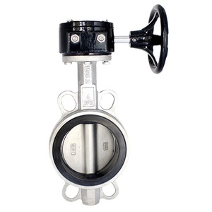 Aplikasi Pengolahan Air dan Air Limbah Katup Kupu-kupu Wafer Turbin Baja Tahan Karat D371X-10P - Product Image 1