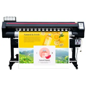 Impresora de gran formato de alta velocidad de 6 pies y 1,8 M 2 cabezas F1080 Xp600 Banner lienzo imagen calcomanía vinilo pegatina Eco solvente impresora de inyección de tinta