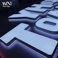 Éclairage frontal, rétroéclairage, logo personnalisé, production de panneaux lumineux LED avec lettres en acrylique illuminées