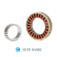 Motor BLDC sin marco CubeMars RI70 KV95, alto torque de 2.68 Nm, actuador de articulación de precisión para exoesqueleto humanoide y articulación de brazo robótico