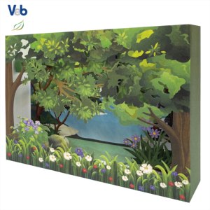 Boîte à cadre 3D pliable personnalisée, design professionnel, carton non couché, carte 4 saisons, écologique, faite à la main, carte de remerciement - Product Image 3