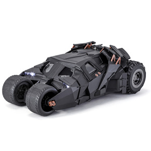 Modello di auto 1:24 con licenza Dark Knight Man in lega modello di auto di simulazione auto con suono e luce da collezione in metallo modellino di veicolo - Product Image 1