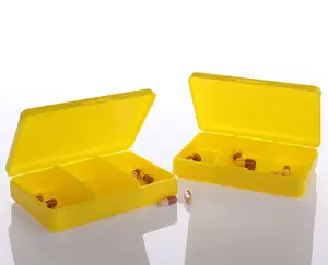 Aangepaste Pp Plastic Vierkante Opbergdoos Draagbare Doos Mini-Pack Pil Reis Drug Pack Pil Container