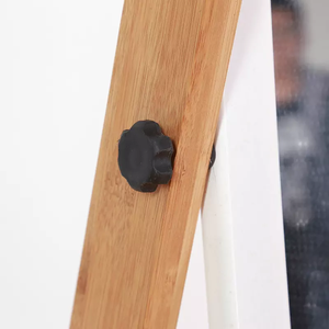 Miroir cosmétique décoratif à cadre en bois de bambou à prix d'usine personnalisé avec un design moderne pour une utilisation murale dans la salle de bain et la chambre à coucher - Product Image 5