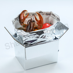 Recyclable Thermal Bag Box Insert Liner Package for Sausage Bacon Cold Delivery Insulated Nutrition Meal Delivery Container Bag