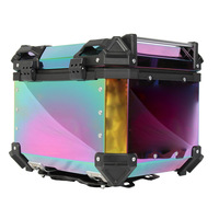 Déstockage Usine BK : Top Case Moto Épais en Titane Coloré 45L/65L/80L, Finition Miroir Électroplaqué en Alliage d'Aluminium
