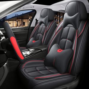 Nouvelle housse de siège de voiture en cuir pleine fleur et velours de coton, style minimaliste, toutes saisons, ajustement standard, marque Tonghui, garantie 1 an - Product Image 2