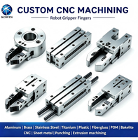 Pinza Robótica de Acero Inoxidable 304, Mecanizada por CNC, con Superficie de Contacto Serrada, para Robots Industriales Automatizados