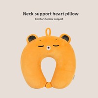 Oreiller de voyage en coton PP en forme de U, en velours cristal, confortable pour la sieste au bureau, cadeaux d'affaires personnalisés, vente en gros