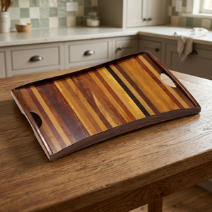 Bandeja Rectangular Grande Hecha a Mano con Estampado Animal para Servir Café/Té, para Hoteles y Hogares, Duradera, Apta para Lavavajillas, Ecológica - Product Image 1
