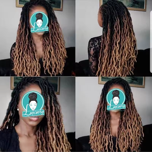 Extensiones de Cabello de Fibra de Proteína, Trenzas Suaves de Crochet de 20 Pulgadas y 24 Raíces, Estilo Gypsy Locs, Doble Trama a Máquina para Cabello Rizado, 9 Piezas/Paquete, 6-9 Paquetes - Product Image 4