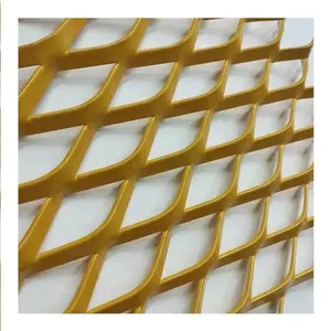 factory wholesale metal decorative expansion web expanded metal mesh net netting screen sheet Rib lath partition curtain wall