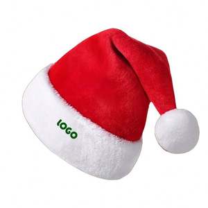 Gorros Navideños Personalizados al por Mayor con Logotipo, Gorro de Terciopelo Largo y Corto, Nuevo Gorro de Santa Claus para Fiestas Navideñas - Product Image 1