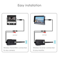 Longue Distance 2.4Ghz numérique sans fil 720P étanche émetteur vidéo récepteur voiture caméra de recul système de moniteur chariot élévateur