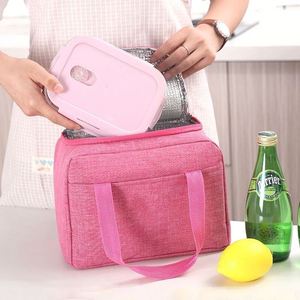 Sac à déjeuner isotherme portable en tissu Oxford réutilisable et lavable, sac à bento imperméable pour l'école et les pique-niques, vente en gros - Product Image 5