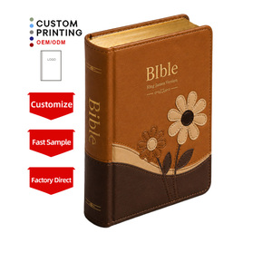 Proveedor que vende libros personalizados con cubiertas de tela variada para mujer, con logotipos bordados en relieve, diario, libro devocional, <span class=keywords><strong>Biblia</strong></span> en español. - Product Image 2