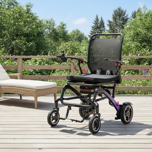 200W*2 Brushless Motor Carbon Fiber Folding Smart Electric Wheelchair Lightweight for Adults