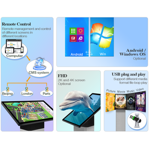 Kiosque d'affichage numérique intérieur interactif avec écran tactile LCD système d'information libre-service d'affichage de la publicité - Product Image 4