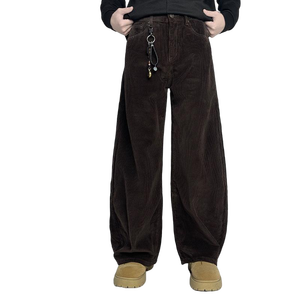 <strong>Men</strong> <strong>Corduroy</strong> Wide Leg Pants Vintage Brown Baggy <strong>Trousers</strong> Loose Fit Balloon Slouchy Streetwear Casual <strong>Corduroy</strong> Pant - Product Image 2