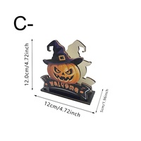 Support de serviettes rectangulaire en bois pour Halloween, motif fantôme et citrouille, style créatif, pour décoration de bureau intérieure, idéal pour les fêtes transfrontalières
