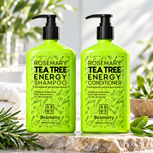 Beamarry <span class=keywords><strong>Shampooing</strong></span> et Après-<span class=keywords><strong>Shampooing</strong></span> Énergisants au Romarin et à l'Arbre à Thé, Naturels, Anti-Pelliculaires, Sans Sulfate, Nettoyant, Vente en Gros - Product Image 1