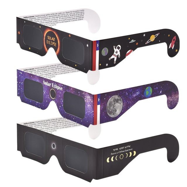 Sun Viewing Glasses Solar Eclipse Glasses Safety Viewing Block for Harmful Uv Light Lightweight Unisex Translucent