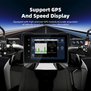 Carplay Motorrad 7 Zoll GPS für Zweiräder 7 Zoll 4G Fernübertragung Live-Streaming Loop-Aufnahme TPMS Dreifach-Ansicht - Product Image 6