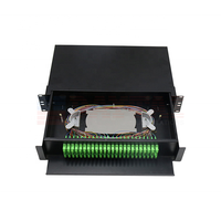 Penjualan Terlaris Kotak Terminasi Optik ODF 19 Inch 12  24  48 Core  FTTH ODF 24 Port 48  72 96 Core Panel Patch Fibra Optica ODF