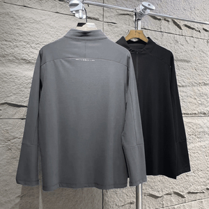 Otoño/invierno nueva Camiseta deportiva con media cremallera, camiseta informal para correr, entrenamiento, ropa deportiva, camisetas de manga larga para hombre - Product Image 2