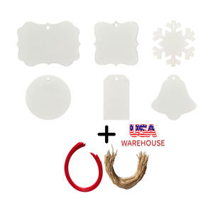 Grande vente USA RTS Cadeau de Noël Ornements en bois suspendus en MDF personnalisés de Noël de formes variées pour la sublimation par transfert thermique - Product Image 2