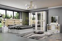 Ensemble de chambre à coucher turque complet, lit king size, cadre en bois double, mobilier de chambre moderne de luxe à prix abordable