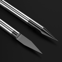 후하오 3.175mm V형 메탈 조각 비트 코팅 CNC 알루미늄 구리 철강 밀링 커터 드릴 비트