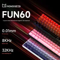 Clavier de jeu magnétique FUN60 Ultra New TMR/HE avec interrupteurs magnétiques RT à plage complète de 0,01 mm pour clavier en aluminium