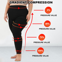 Collants de compression médicale 15-20 mmHg unisexe à bout ouvert, compression graduée, soutien taille haute