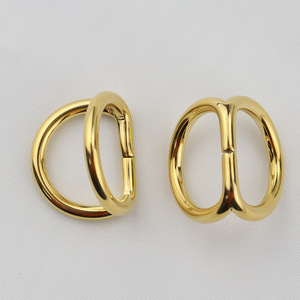 ห่วงโลหะสีทองขนาด 9x12 มม. แบบ Double D Buckle สำหรับกระเป๋า เข็มขัด เสื้อผ้า และอุปกรณ์ฮาร์ดแวร์ - Product Image 1