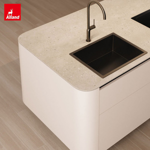 Mueble <span class=keywords><strong>de</strong></span> Cocina Curvo Minimalista Alland con Puertas <span class=keywords><strong>de</strong></span> Chapa <span class=keywords><strong>de</strong></span> Madera Maciza, Mueble <span class=keywords><strong>de</strong></span> Esquina Listo para Comedor - Product Image 3
