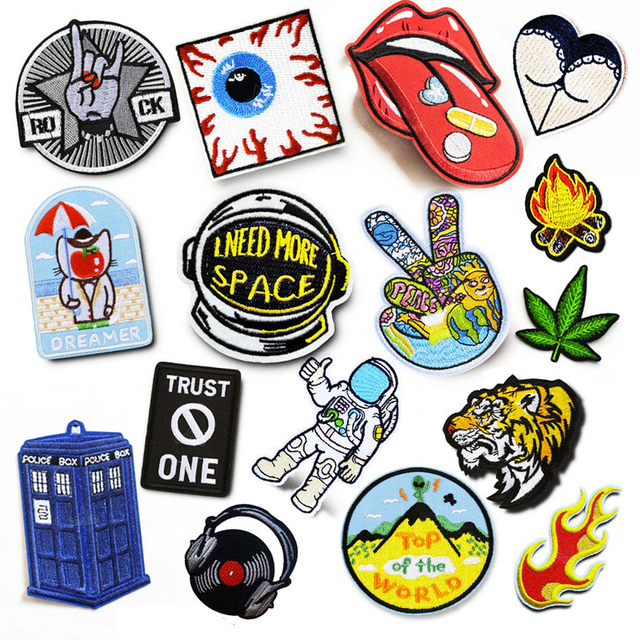 Hot Sale Custom Logo Embroidered Patches Iron-On Washable Fabric Custom Color Shape Free Sample Handmade Cheap Price Clothing