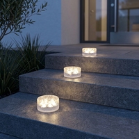 Lampe LED solaire étanche en forme de brique de verre pour sol, marches d'escalier, allée de jardin, décoration extérieure de villa