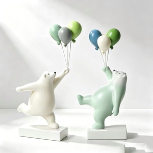 Décoration en résine Ours Polaire <span class=keywords><strong>Blanc</strong></span> Crème Sculpture Animale Créative Ornement pour Salon <span class=keywords><strong>et</strong></span> Table Basse - Product Image 5