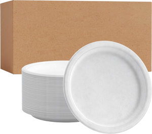 Sugarcane Bagasse <b>Plates</b> 6 9 Inch Compostable <b>Disposable</b> <b>Plates</b> for Restaurant Catering - Product Image 1
