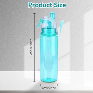 Botella de Agua Deportiva con Rociador, Personalizable con Logotipo, 600 ml, de Plástico, Creativa, para Exteriores - Product Image 3