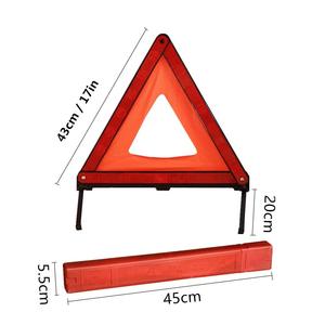 Señal de Advertencia Triangular Triple Reflectante para Automóvil, Herramienta de Emergencia Plegable para Averías en Carretera, Señal de Seguridad - Product Image 5