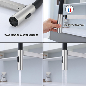2025 трендовые смесители для кухни Магнитный 304 Смеситель из нержавеющей стали с одним отверстием для горячей и холодной раковины - Product Image 2