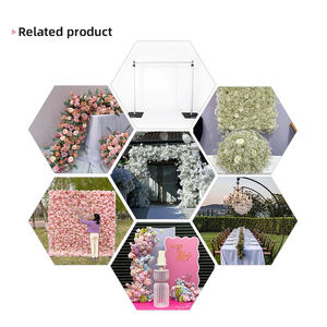 Arche de fleurs artificielles en soie blanche pour mariage, modèle PFA-90/90A, pour la décoration de fond - Product Image 5